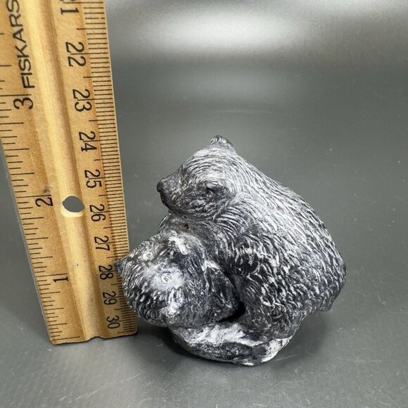 A Wolf Original The Wolf Sculptures Hand Made Soapstone Bear Cubs Figure Canada - Picture 3 of 12